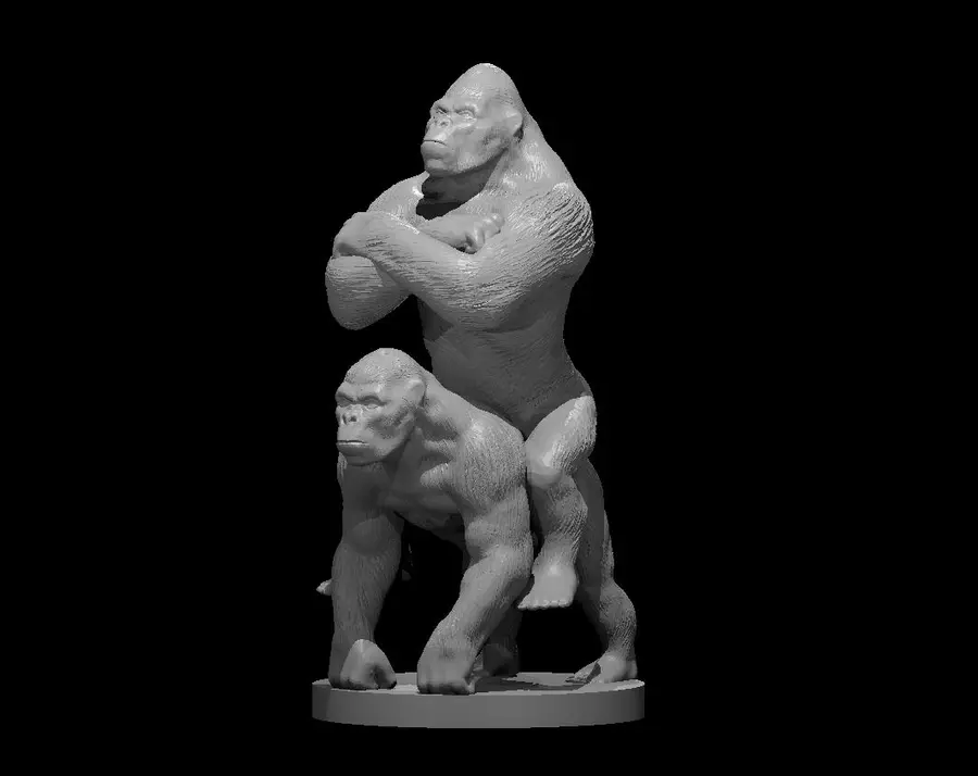 Ape Riding Ape Enjoying Life – Image 1