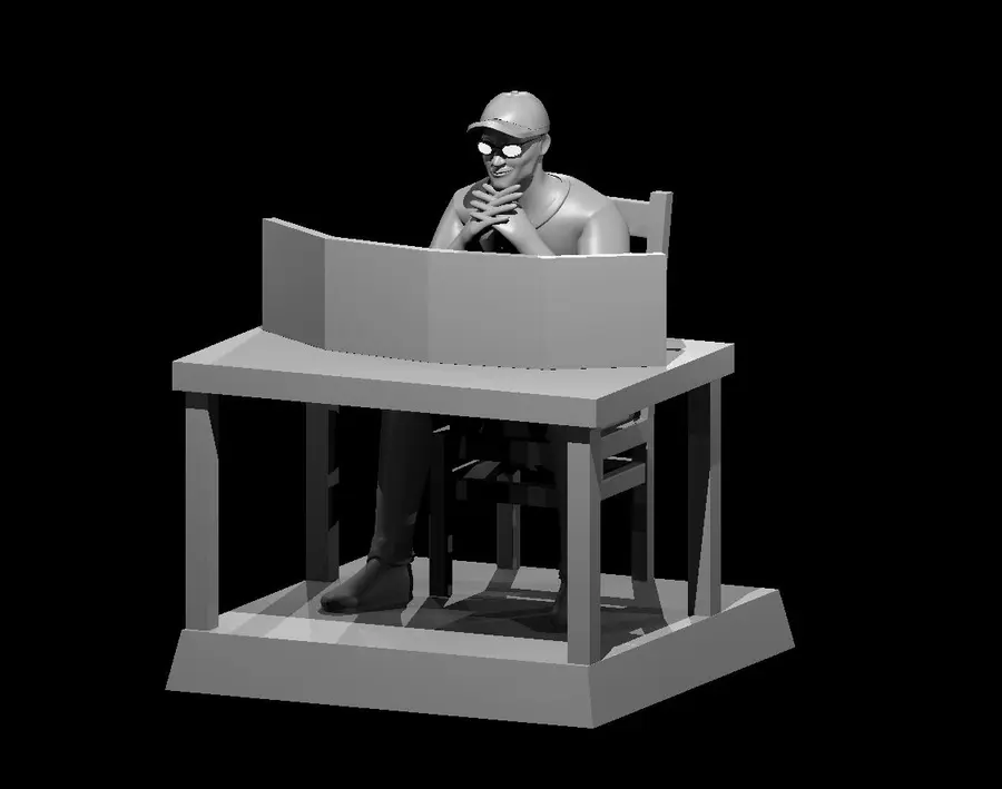 Dungeon Master Male Behind DM Screen – Image 1
