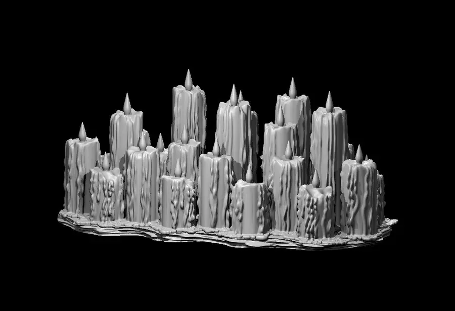 Group of Melted Candles – Image 1