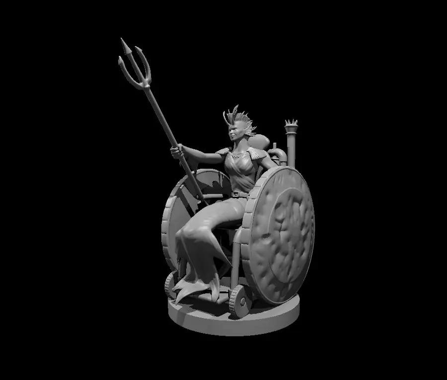 Merfolk on a Battle Wheelchair – Image 1