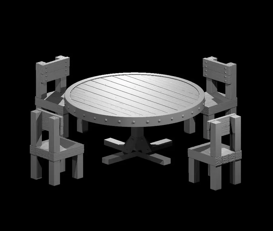 Tavern Table and Chairs Mimics – Image 2