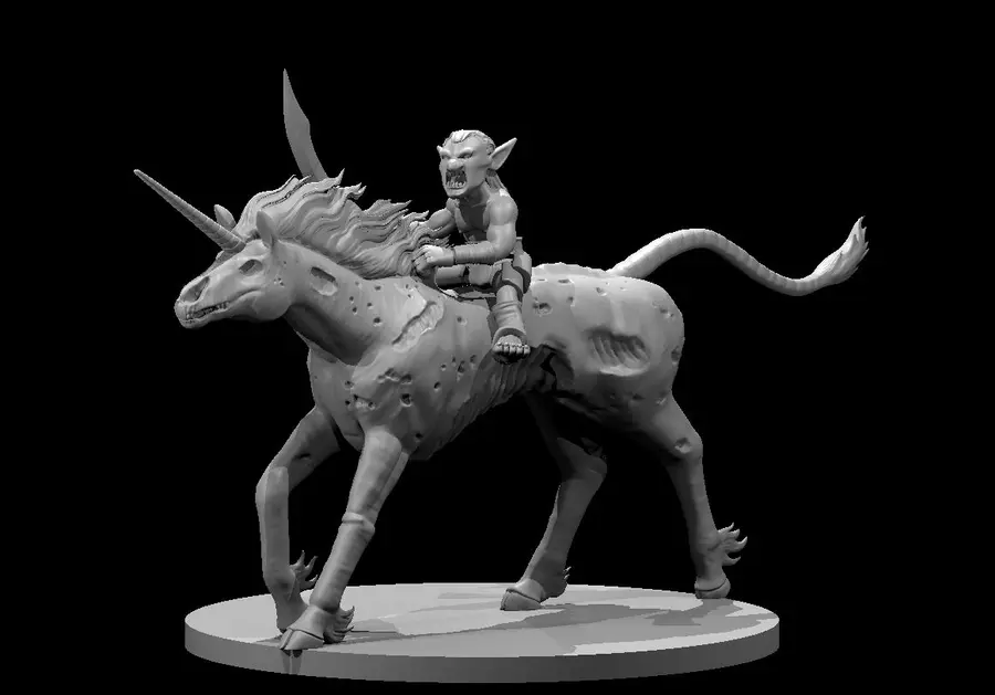 Zombie Unicorn & Goblin Rider – Image 2